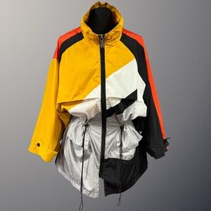 Retro Vintage Audrey Wang Colorblock Windbreaker